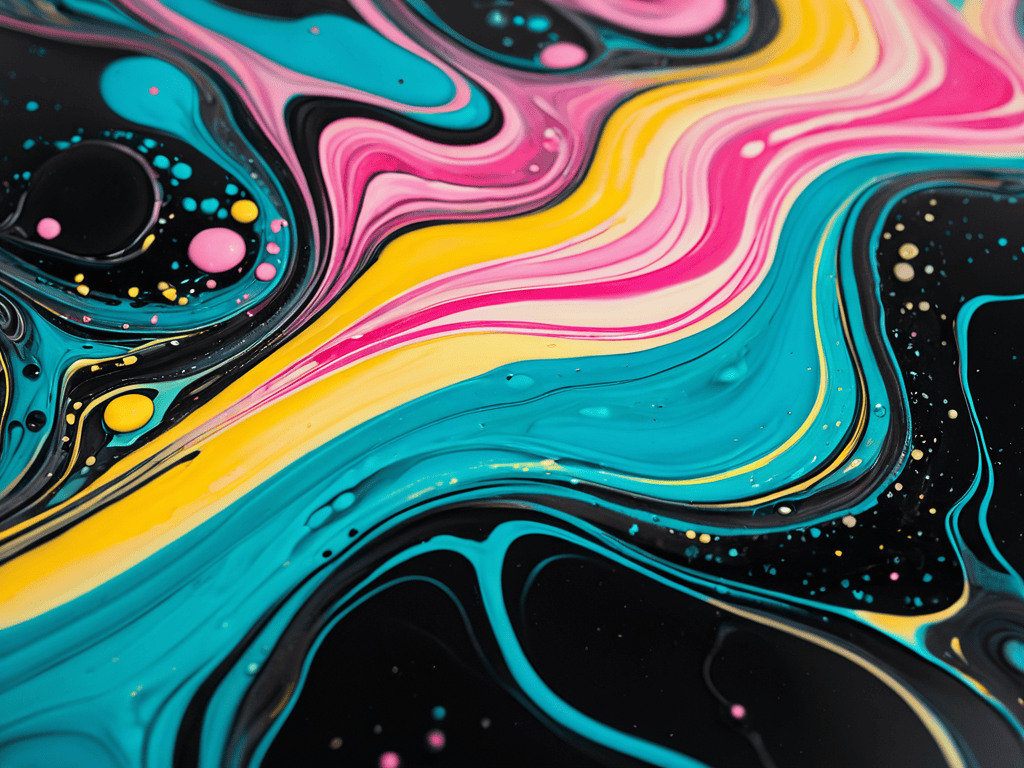 Poured Paint Acrylics Art Technique