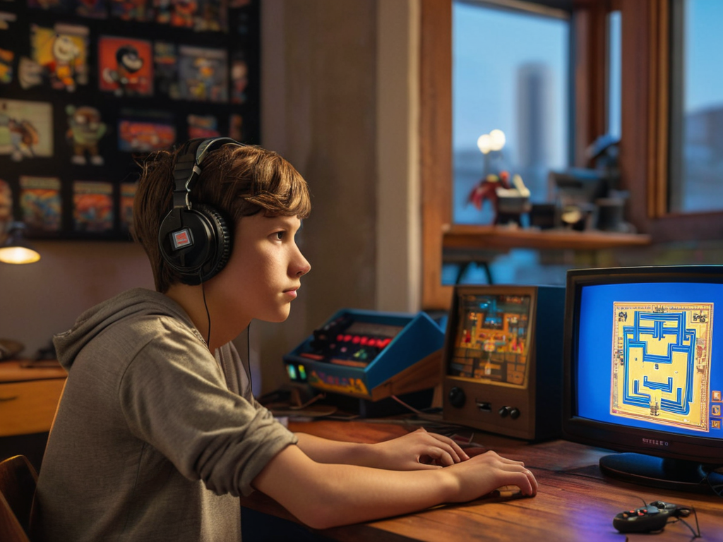 Embracing Throwback Kid plays vintage games