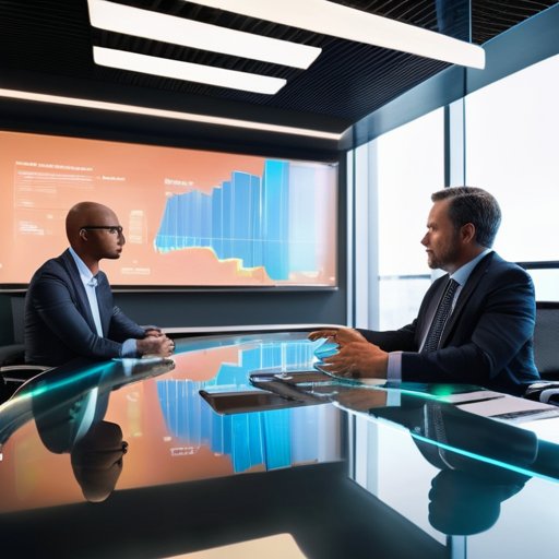 Digital director presenting AI-assisted board decision-making