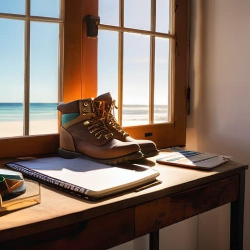 Happy couple planning budgeting for long-term travel